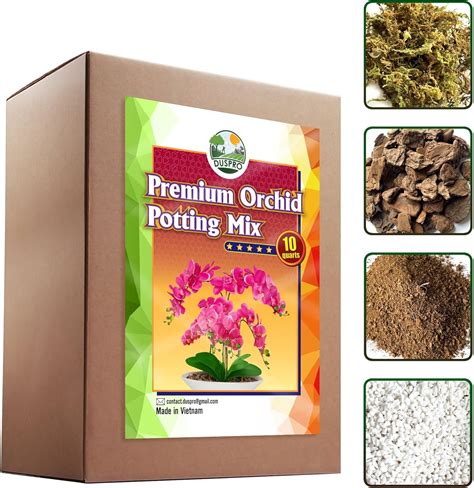 Amazon.com : DUSPRO Orchid Potting Mix for Repotting with Moss Pine ...