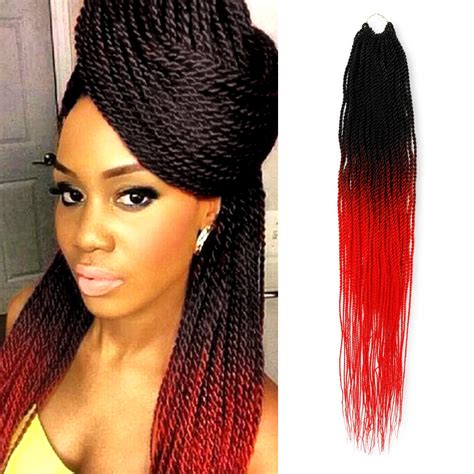 Buy 6 Packs 32 Inch AU-THEN-TIC Senegalese Twist Crochet Braids Hair ...