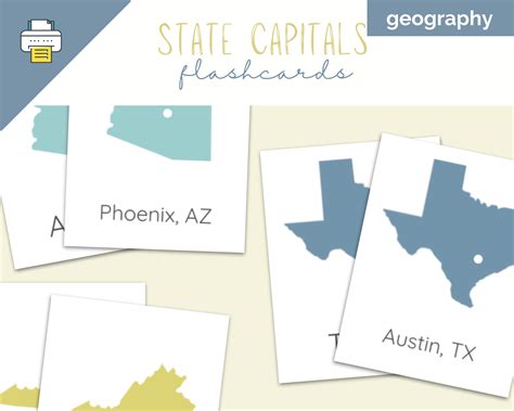 Learn State Capitals with Ease: Free Flashcards Printables — Kids ...
