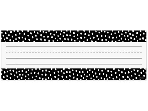Black & White Messy Dot Nameplates at Lakeshore Learning