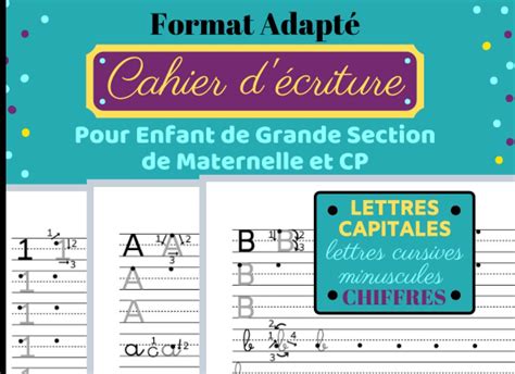 Buy Cahier d'écriture pour Enfant de Grande Section de Maternelle et CP ...