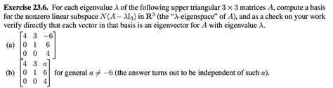 Image result for Upper Triangular Eigenvalue Formula