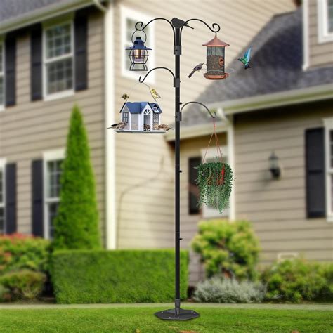 Amazon.com : 93 Inch Bird Feeder Pole Outdoors Bird Feeding Station ...
