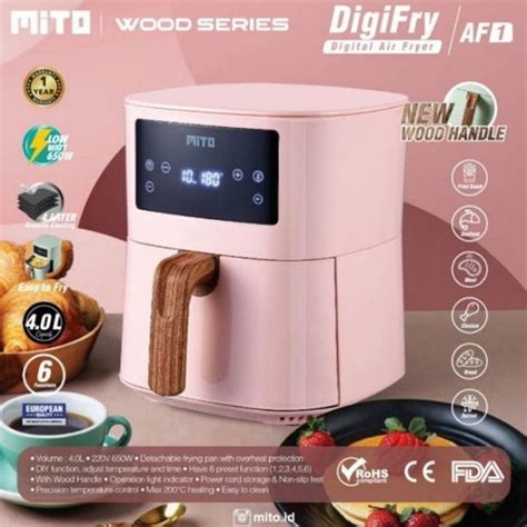 Jual MITO Digital Air Fryer 4 Liter AF 1 - Low Watt - Goreng Tanpa ...
