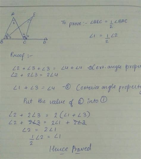 In the following figure, of BE is the bisector of angle ABC and CE is ...