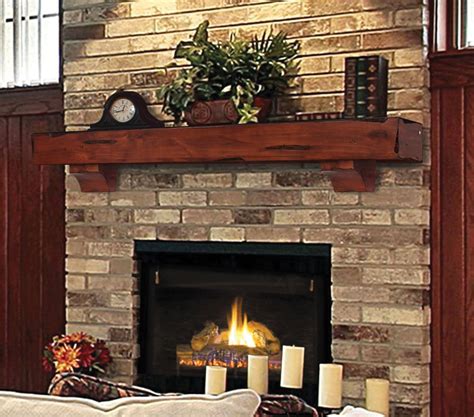 Pearl Mantels The Shenandoah Cherry Rustic Distressed Finish 72" Shelf ...