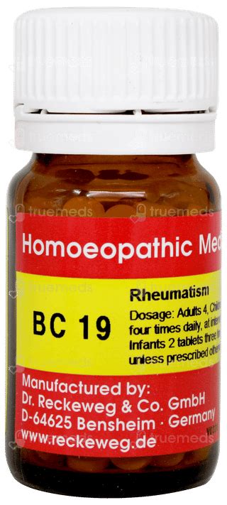 Dr Reckeweg Bc 19 Bio Combination 19 Tablet 20 Gm - Uses, Side Effects ...