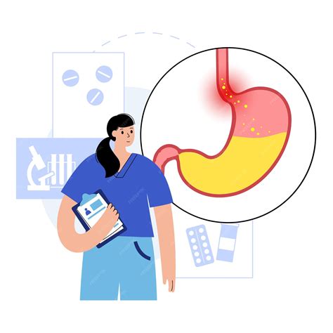 Premium Vector | Gastroesophageal reflux disease. doctor in clinic. digestive disorder and gerd ...