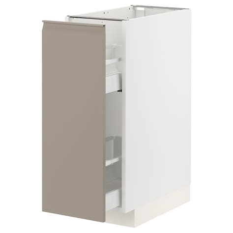 METOD / MAXIMERA base cabinet/pull-out int fittings, white/Upplöv matt ...
