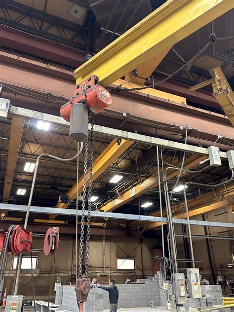 3 TON X 16′ X 15′ H GORBELL FREE STANDING JIB CRANE W/ HOIST & POWER ...