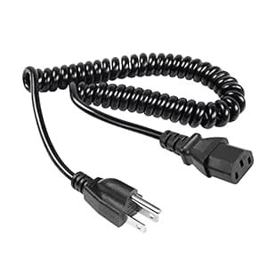 Buy RIIEYOCA Computer Power Coiled Cord Cable Extension, 18AWG NEMA 5 ...