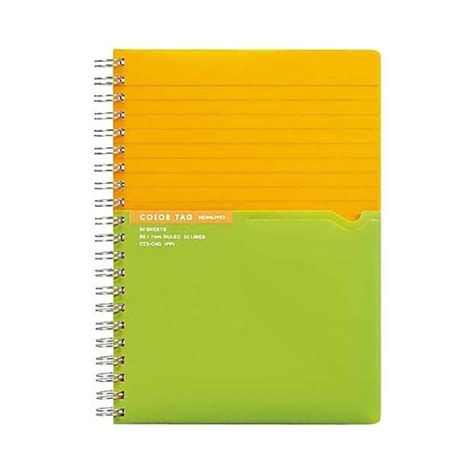 Kokuyo Twin Ring Notebook Color Tag Bicolor B6 - SCOOBOO - Kokuyo