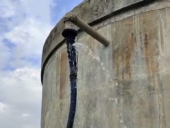 Wastage of water due to leakage in drinking water tank in Agiyol of ...