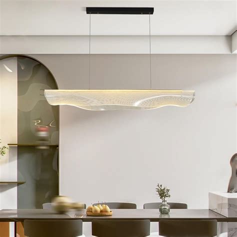 HDC Linear Curve Shape Ceiling Hanging Luxury Modern Led Chandelier Pe