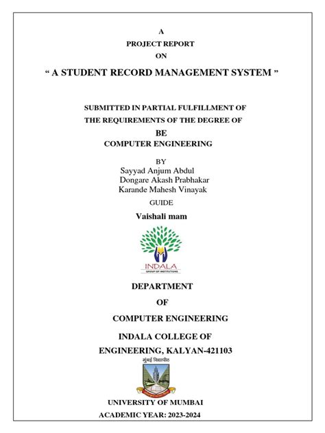 Image result for Project Report Examples