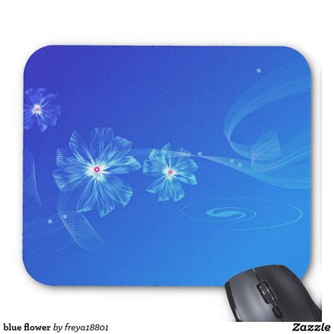 Blue Flower Mouse Pad | Zazzle