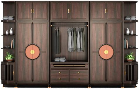 皇庭 新中式衣柜组合_设计素材库免费下载-美间设计