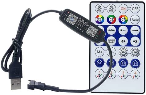 Buy Cleiscry USB Bluetooth Pixel Controller 5V WS2812B SK6812 RGB LED ...