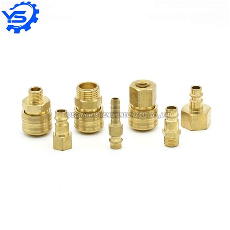 C-Type Brass Pneumatic Couplers Non-Plating Quick Release Coupling Pipe ...