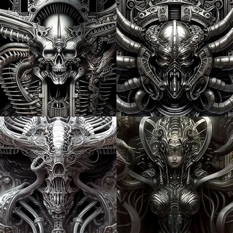 H. R. Giger Midjourney style | Andrei Kovalev's Midlibrary 2.0