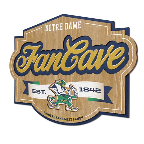 YouTheFan Notre Dame Fighting Irish 12.5" x 17" Fan Cave Sign