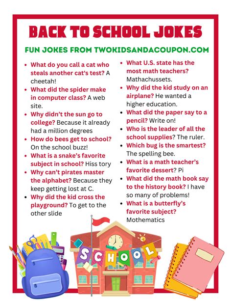 Funny Jokes About School For Kids