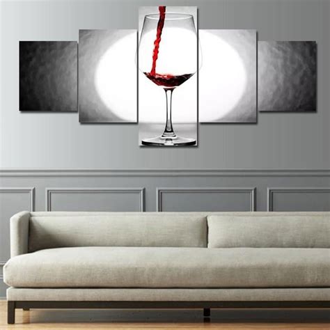 Black and White Paintings Modern Wine Wall Art Red | Ubuy India