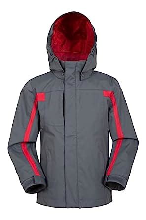 Mountain Warehouse Samson Waterproof Kids Rain Jacket Red 11-12 Years ...