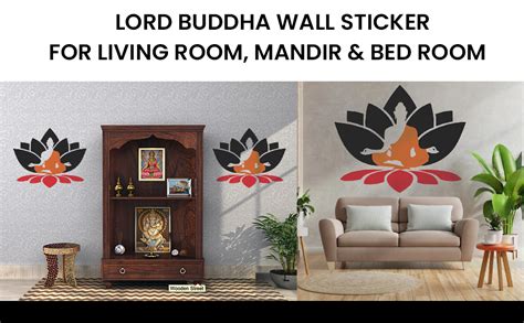 Decor hubb Religious Mediating Lord Buddha Wall Sticker : Amazon.in ...