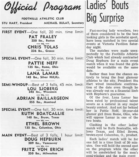 Vintage Wrestling Match in Calgary