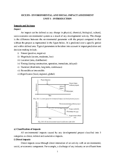 ESIA - UNIT 1: Introduction to Environmental and Social Impact ...