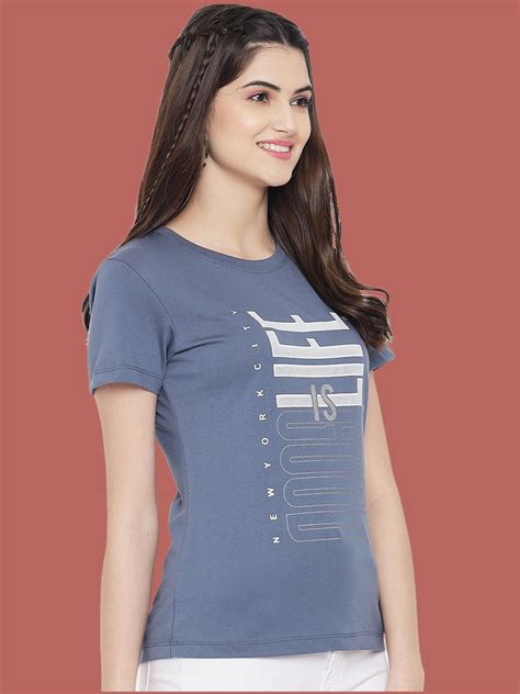 Buy Cotton Printed T Shirt for Women - PLAGG