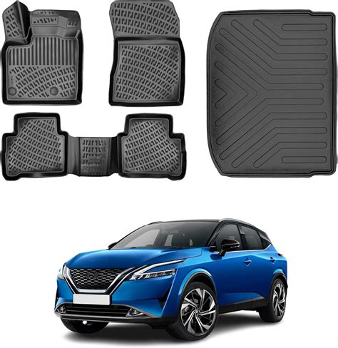 for Nissan Qashqai 2022-2024 Floor Mats with Cargo Liner Trunk Mat Full ...