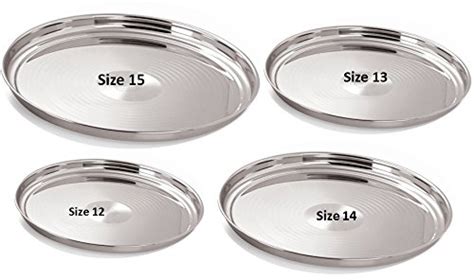 Buy Shaily Stainless Steel Thal/Muslim Thal Plate/Big Size Platter ...