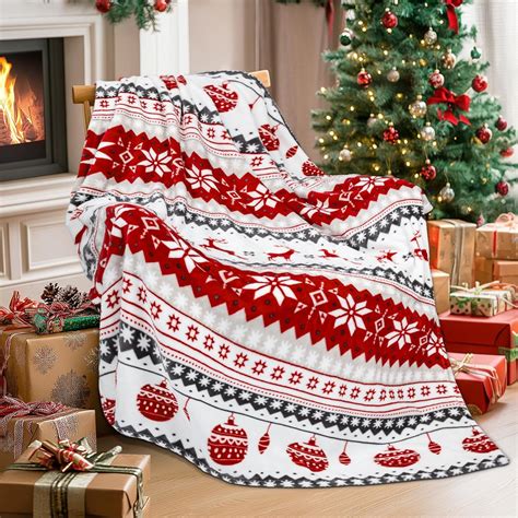 Amazon.com: MACEVIA Christmas Throw Blanket for Couch, Holiday ...
