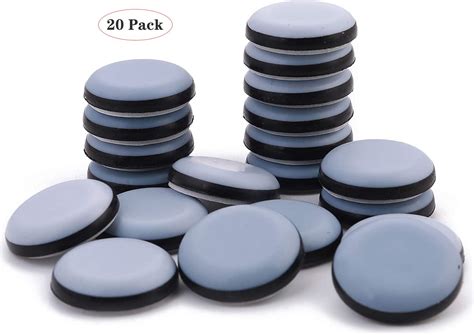 VONTER 20 Pack Adhesive Furniture Glides Sliders,1" Heavy Duty PTFE ...