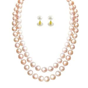 Buy Sri Jagdamba Pearls Dealer Facinating 2 Line Pearl Set at Amazon.in
