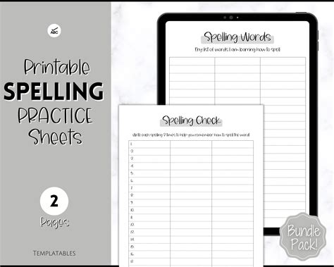 Spelling Practice, Printable Spelling Words Sheets, Sight Word Practice ...