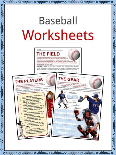 Baseball Worksheet 的图像结果