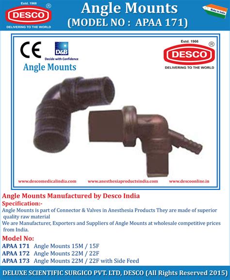 Medica Angle Mounts - Manufacturers, Exporters & Suppliers India
