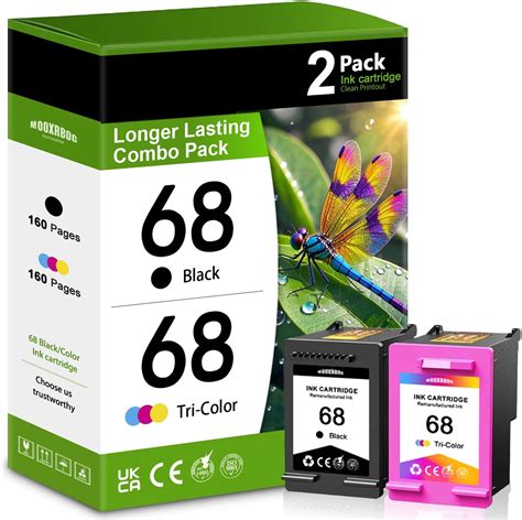 Amazon.com: HP 68 Black/Tri-Color Ink Cartridges (2-Pack) | Works Envy ...