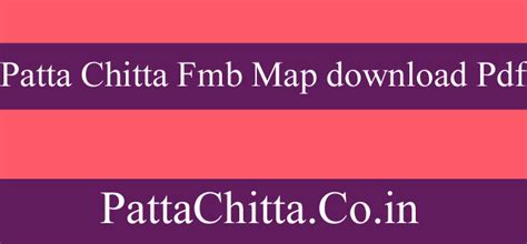 PATTA CHITTA FMB MAP DOWNLOAD PDF TAMIL NADU online - PattaChitta