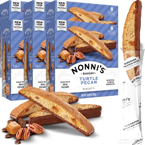 Amazon.com: Nonni's Turtle Pecan Biscotti Italian Cookies - Caramel ...