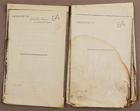 Lot Detail - Beatles Apple Records Original Legal Documents Archive