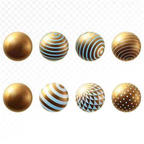 Abstract 3d realistic spheres set | Premium Vector