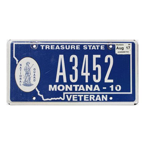 2017 Montana National Guard License Plate #A3452 | Military