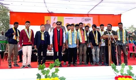 NPP Chief Conrad K Sangma during an election meeting