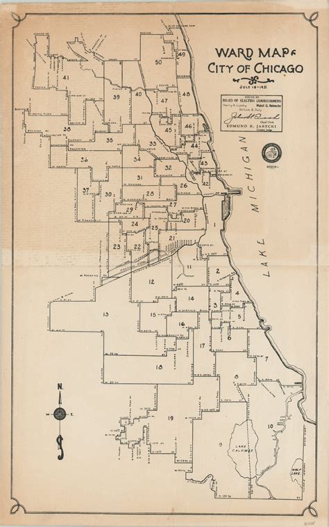 Ward Map of City of Chicago | Curtis Wright Maps
