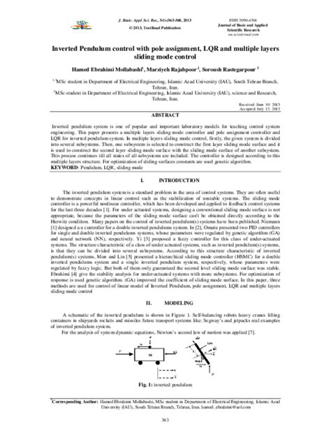 Image result for Sliding Mode Control Inverted Pendulum