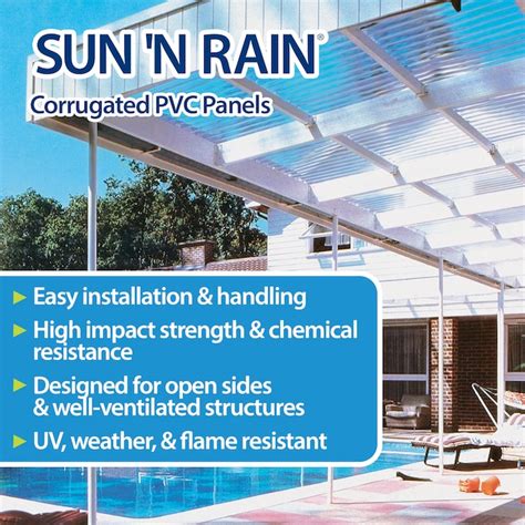 SUN 'N RAIN PALRAM 2.2-ft x 6-ft Corrugated Translucent Blue PVC ...